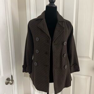 Dollhouse Brown Double-Breasted Kids Coat